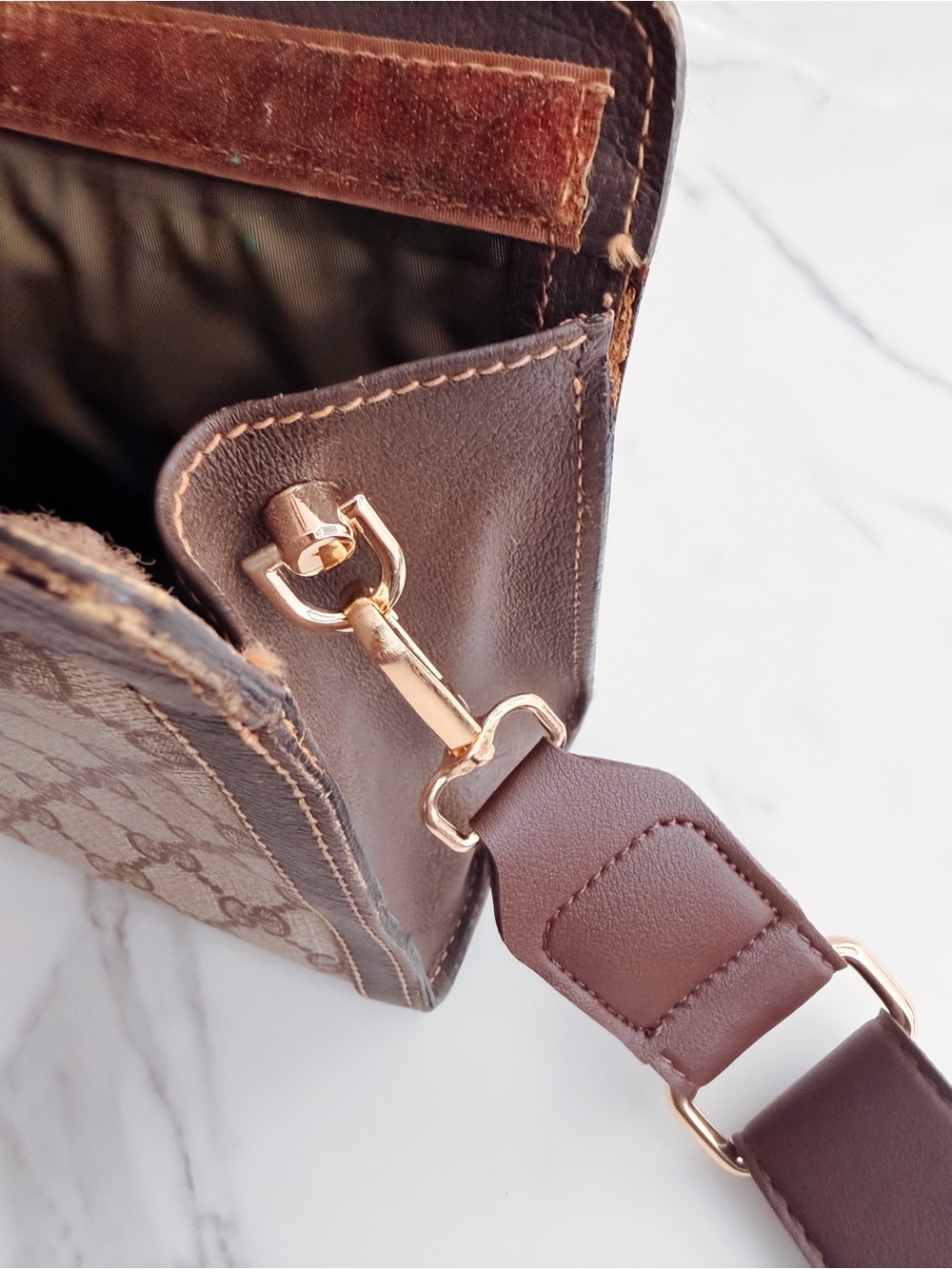 GUCCI GG Ophidia Sherry line clutch as crossbody bag ❤️💚 - Picture 9 of 12